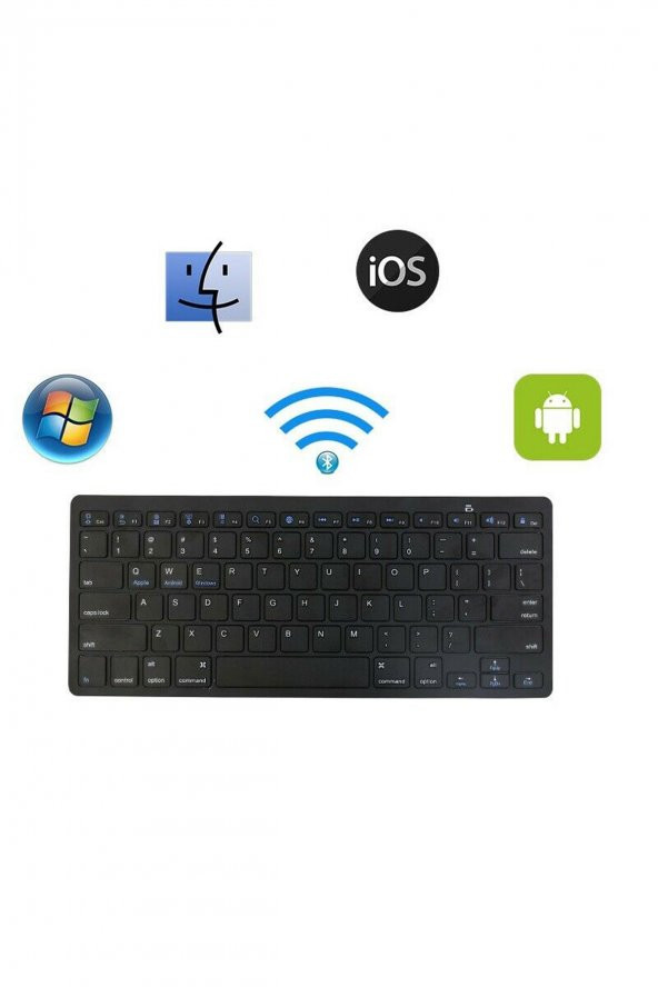 TahTicMer   Bluetooth Wireless Q Klavye Tüm Telefon Tablet MacBook PC İçin Uygun Klavye - 3