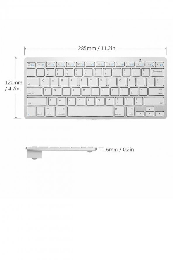 TahTicMer   Bluetooth Wireless Q Klavye Tüm Telefon Tablet MacBook PC İçin Uygun Klavye - 3