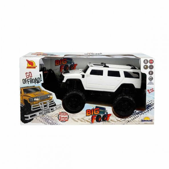 2040032 Sunman, 1:14 Uzaktan Kumandalı Big Foot Usb Şarjlı Hummer 34 cm - 7