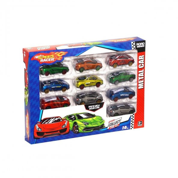 TOY-30 Toysan, Speed Racer 10lu Metal Araba - 3