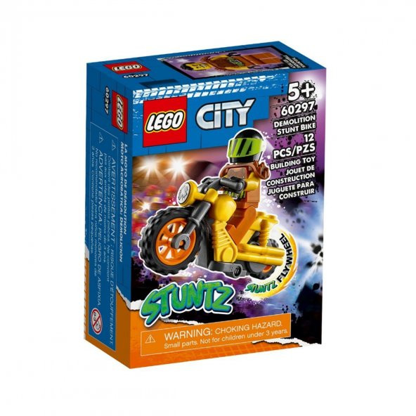 60297 LEGO® City, Yıkım Gösteri Motosikleti - Demolition Stunt, 12 parça, +5 yaş