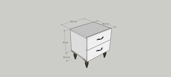 ÖMER ÇİFT ÇEKMECELİ KOMODIN - 5