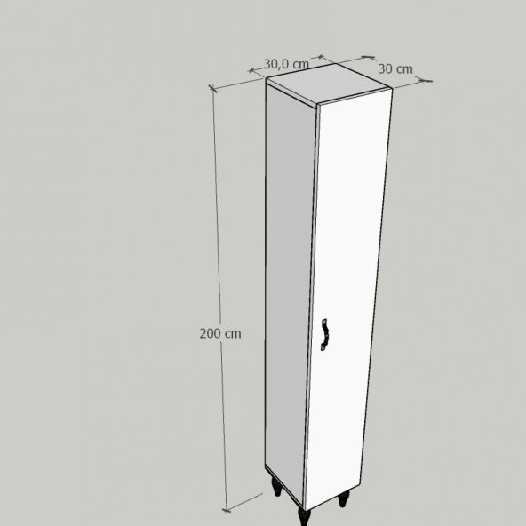 ÖMER TEK  KAPAKLI GARDROP - Resim 5