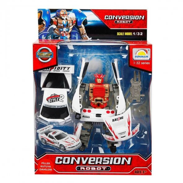 81234 Sunman, 1:32 Sesli ve Işıklı Dönüşebilen Robot - 5