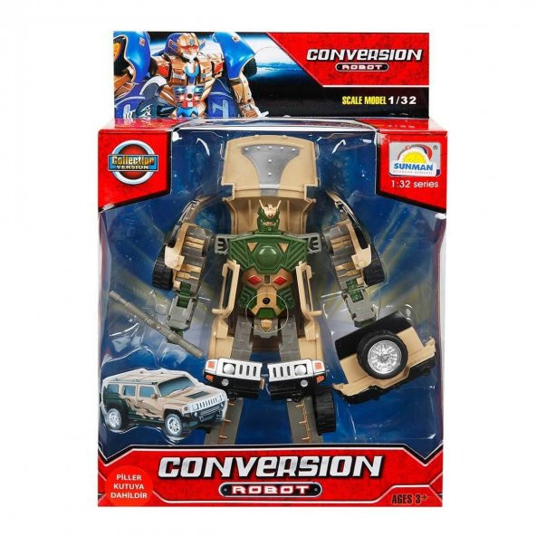 81234 Sunman, 1:32 Sesli ve Işıklı Dönüşebilen Robot - 7