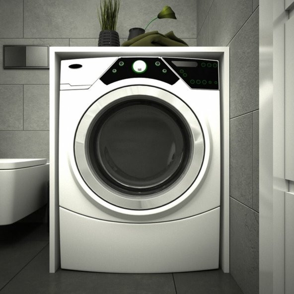 Çamaşır Makinesi Alt Dolabı - Beyaz - 2