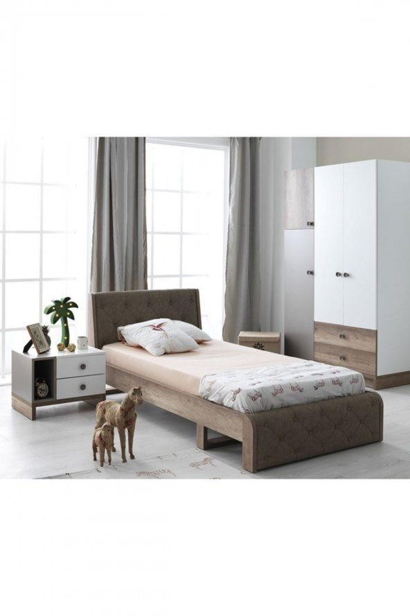 Rengarenk Latte 120X200 Karyola k1 - 3