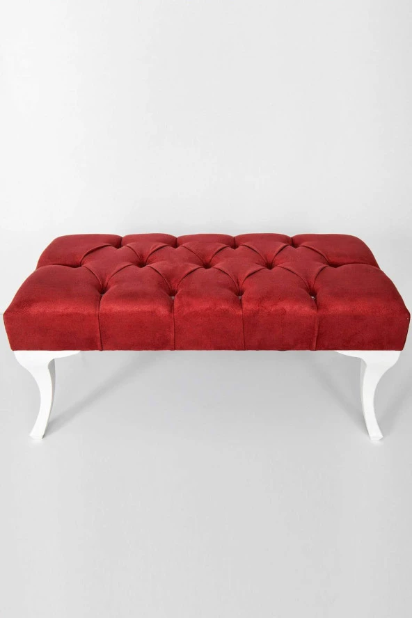 Puf  Benç 45x90 Pls Ayak Silenebilir Kumaş Bordo K1