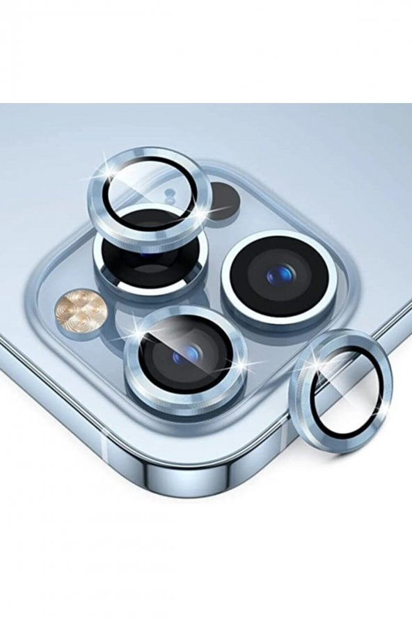 TahTicMer   Apple iphone 13 Pro Kamera Lens Koruyucu Kırılmaz Metal çerçeveli Kamera Lens Koruma