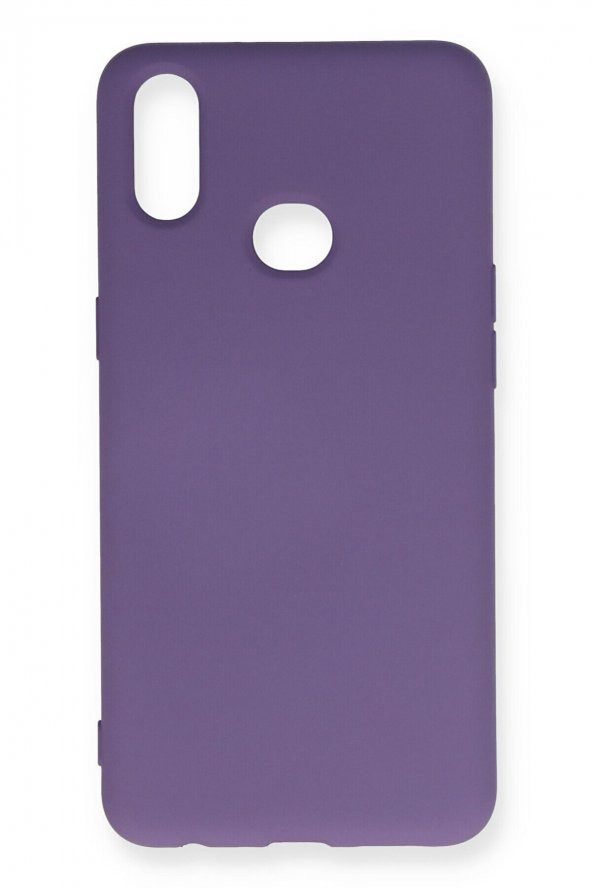 TahTicMer   Samsung Galaxy A01 A015 Uyumlu Kılıf Lansman Silikon Mat Yüzey içi Kadife Kapak Tpu