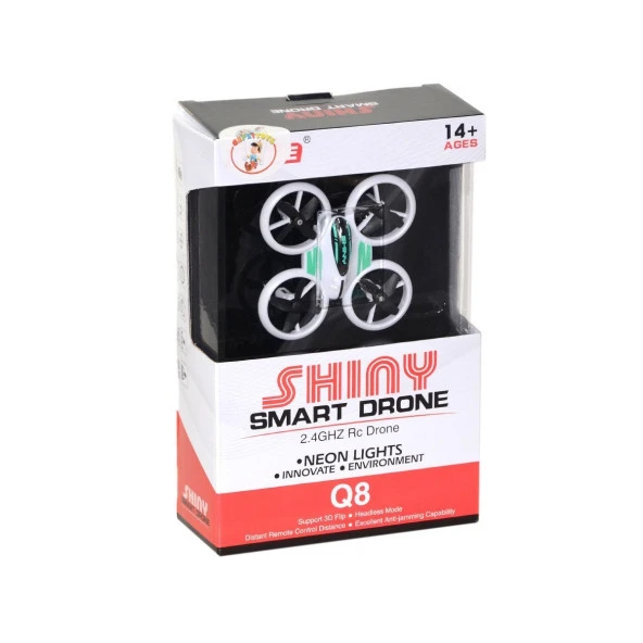 Q8 Mini Işıklı Neon Drone -Gepettoys