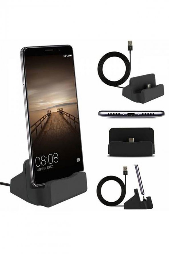 TahTicMer   Vestel Venus GO Micro Usb Masaüstü Dock Şarj Kablosu Cihazı USB Stand