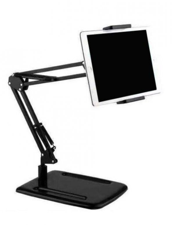 TahTicMer   Tablet Telefon Standı Masaüstü Süspansiyonlu Makas Metal Yapı Masa Tutuculu  Stand - 4