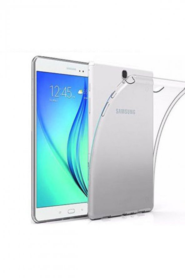 TahTicMer   Samsung Galaxy Tab A7 10.4 T500 Kılıf Transparan Ultra ince Silikon 0,2 mm Komple Arka Koruma