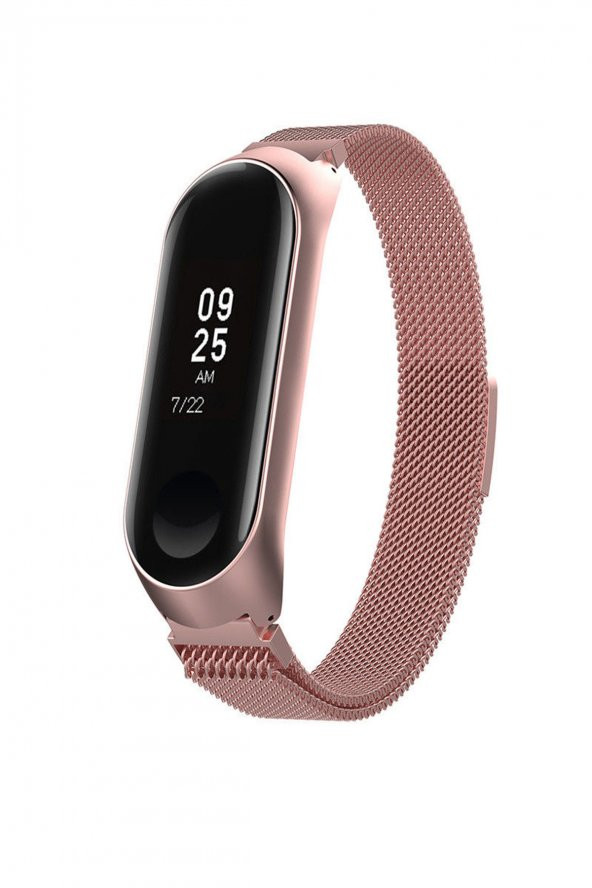 TahTicMer   Xiaomi Mi Band 5 Metal Kayış Hasır Kordon