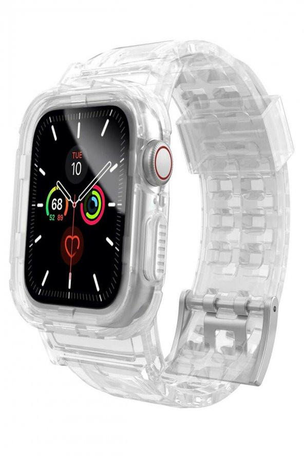 TahTicMer   Apple Watch 40 mm 360 Şeffaf Korumalı Kayış Kordon