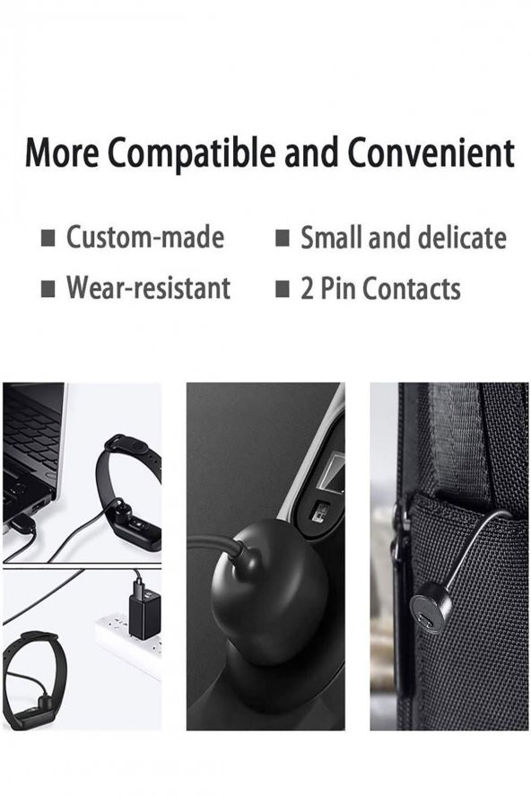 TahTicMer   Xiaomi Mi Band 5 Manyetik Usb Şarj Kablosu - 3