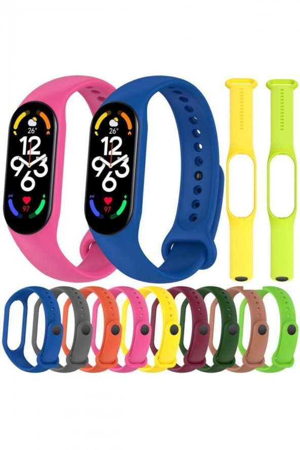 TahTicMer   Xiaomi Mi Band 5 Kayış Renk Seçenekli Silikon Akıllı Bileklik Kordon Kayış - 3