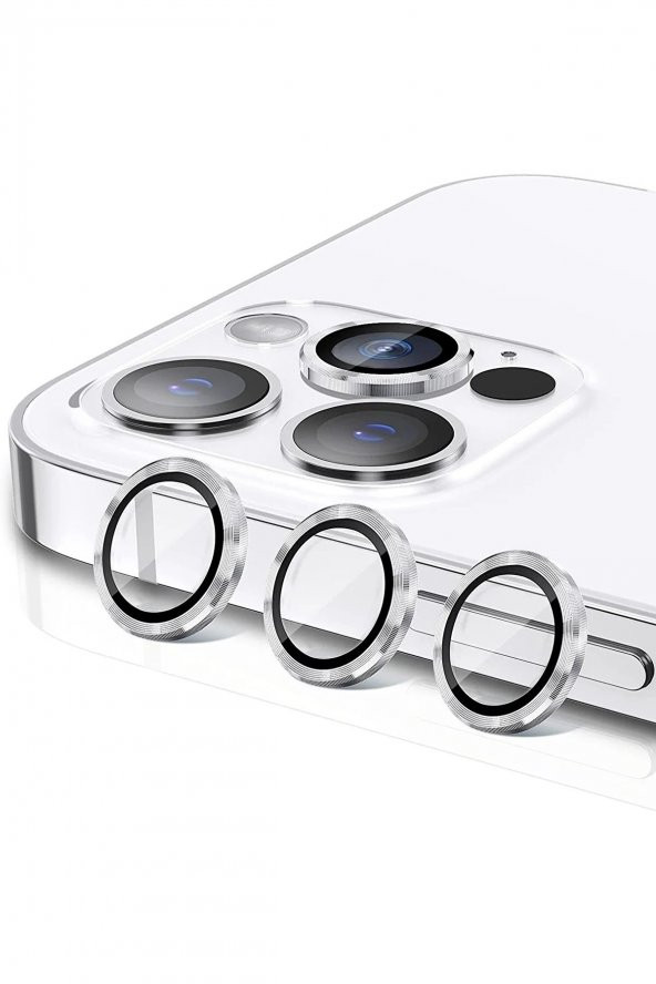 TahTicMer   Apple iphone 11 Pro Kamera Lens Koruyucu Kırılmaz Metal çerçeveli Kamera Lens Koruma