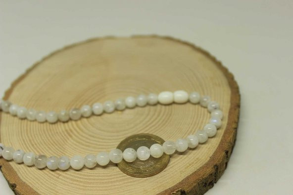 Ay Taşı Kolye 6mm (Klipsli) - Resim 2