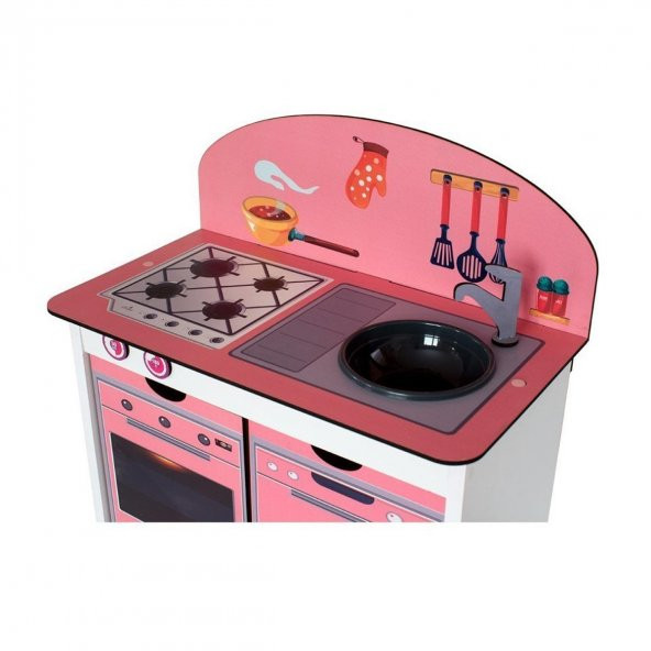 KID-1033 Chiva Pembe Ahşap Mutfağım - 4