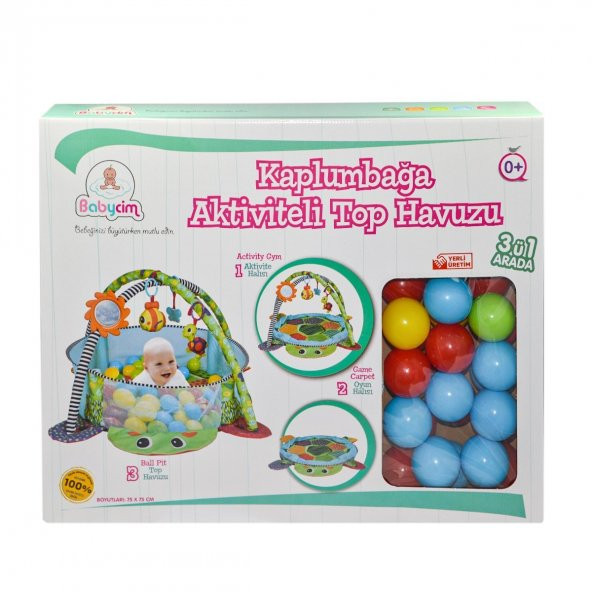 URT003-21 Babycim Kaplumbağa Aktiviteli Top Havuzu