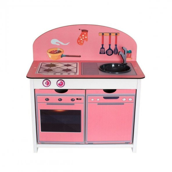 KID-1033 Chiva Pembe Ahşap Mutfağım - 6