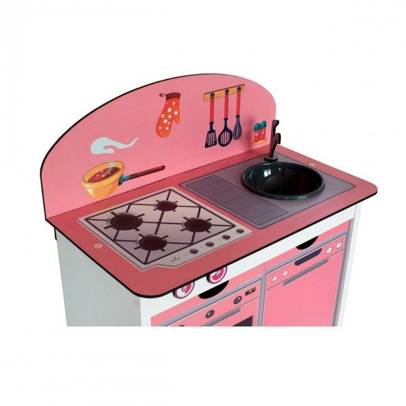 KID-1033 Chiva Pembe Ahşap Mutfağım - 10