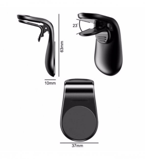 Klima Izgarasına Takılan Mandallı Mıknatıslı Telefon Tutucu - 4
