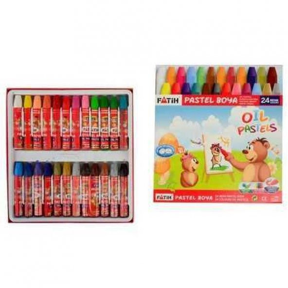 Fatih Pastel Boya Karton Kutu Köşeli 24 Renk 50340