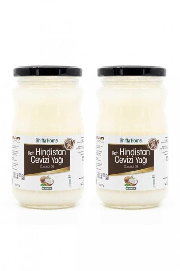 Shiffa Home Katı Hindistan Cevizi Yağı 330 ml (Soğuk Sıkım) 2 Adet