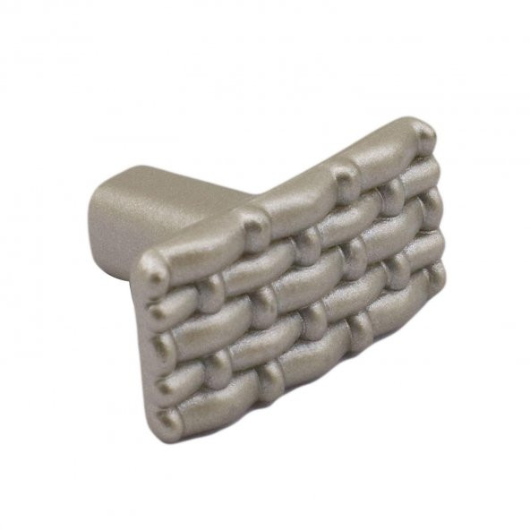 Hasır Düğme Çekmece Dolap Kapak Kulpu Kulbu Saten Metal Kulp - Resim 2