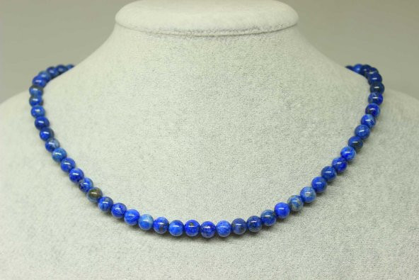 Lapis Taşı Kolye 6mm (Klipsli)