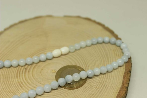 Akuamarin Taşı Kolye 6mm (Klipsli) - Resim 2