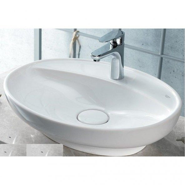Turkuaz Cerastyle Lal C Serisi Tezgah Üstü Lavabo 60x45,5 Cm - 3