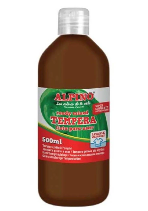 ALPİNO TEMPERA SULU BOYA 500ML KAHVERENGİ