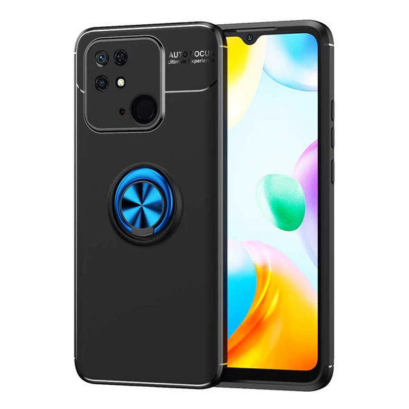 Xiaomi Redmi 10C Kılıf Zore Ravel Yüzüklü Silikon Kılıf - Resim 7