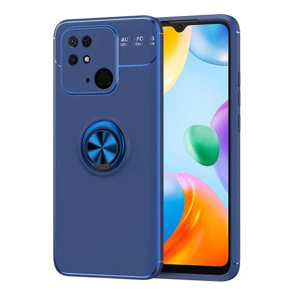 Xiaomi Redmi 10C Kılıf Zore Ravel Yüzüklü Silikon Kılıf - Resim 4