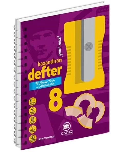 8. Sınıf T.C. İnkılap Tarihi ve Atatürkçülük Okula Yardımcı Kazandıran Defter