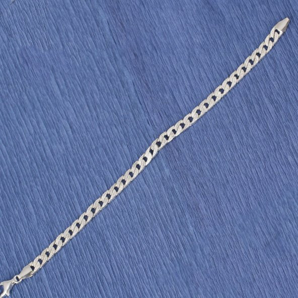 925 Ayar Gümüş 0,5 mm Zincir Bileklik - 4