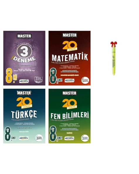 LGS 8.Sınıf Master 3'lü Genel Matematik Türkçe Fen Bilimleri Deneme