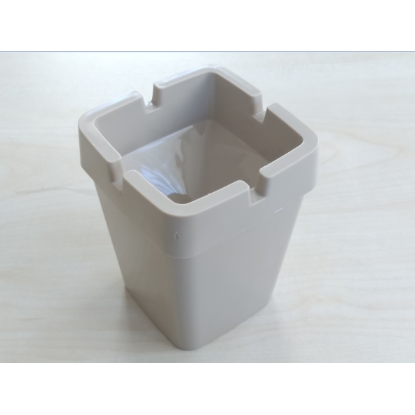 KARE KOKUSUZ KÜLLÜK (1.KALİTE) BEJ 7,5cm (ARAÇ EV OFİS) PRATİK KÜLLÜK, KÜL TABLASI ürün görseli