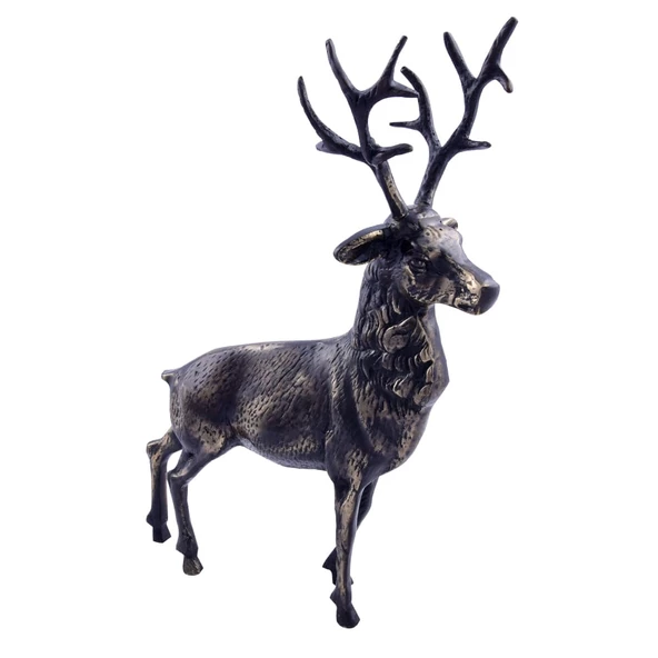 Dekoratif Geyik Biblo Bronz 28 cm - 2