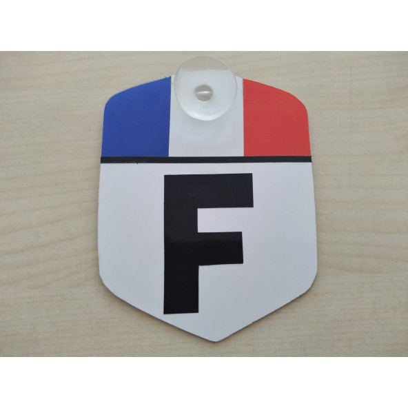 Dekor Levha F Logosu Vantuzlu (10X7,5CM) Fransa Arması Logosu Cam Süsü, Asma Süs ürün görseli