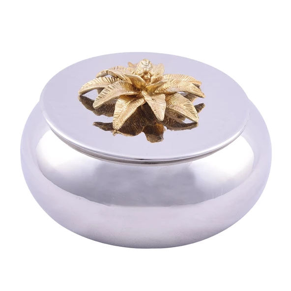 Nusnus Bakır Kesik Güllü Şekerlik Gümüş No1 ürün görseli 1