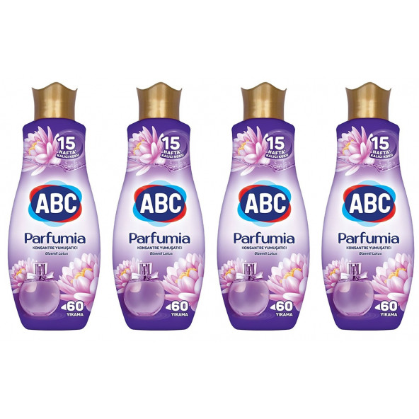 ABC Konsantre Yumuşatıcı Parfumıa Gizemli Lotus 1440 Mlx4 Adet