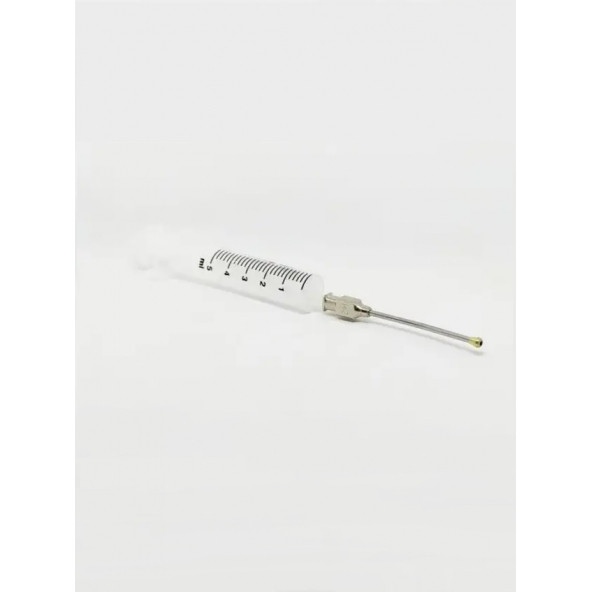 5 ml Plastik Kuş Besleme Enjektörü + 14G Kanül. Düz Uçlu