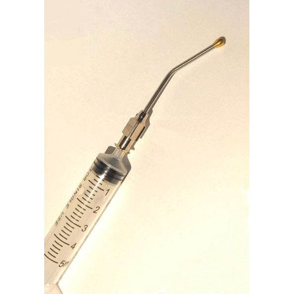 5 ml Plastik Kuş Besleme Enjektörü + 14G Kanül. Eğri Uçlu