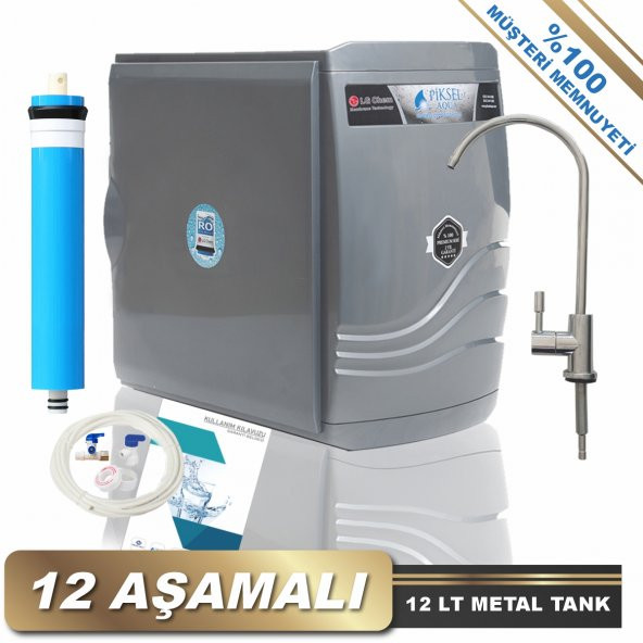 12 Aşama Pompalı Filmtec Membranlı Kapalı Kasa Su Arıtma Cihazı Pks-0074