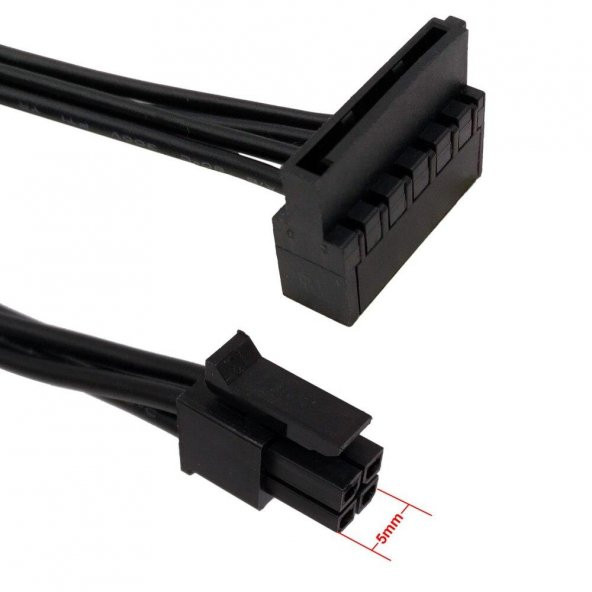 Lenovo Mini 4 Pin to 2xSATA Power Kablo - 2